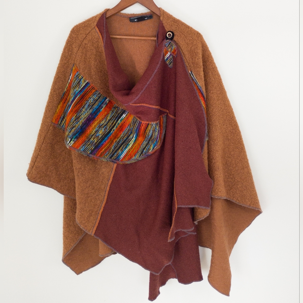 Madeleine Gaucher Textured Poncho Made in Quebec